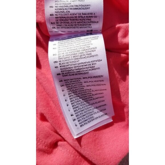 Adidas Coral Hidden Logo Jersey Style Dress Size M - Picture 13 of 13